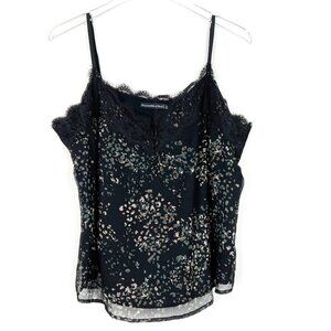 Abercrombie & Fitch Camisole Women's XL Black Floral Print Lace Trim Cami Top